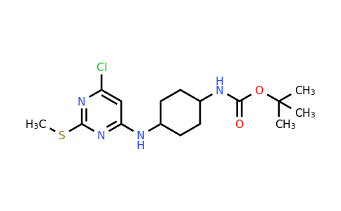 CAS 1289384-66-2 | tert-Butyl (4-((6-chloro-2-(methylthio)pyrimidin-4-yl)amino)cyclohexyl)carbamate