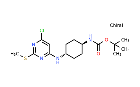 CAS 1289386-25-9 | tert-Butyl (trans-4-((6-chloro-2-(methylthio)pyrimidin-4-yl)amino)cyclohexyl)carbamate