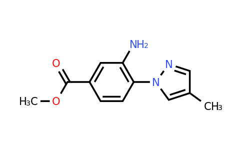 CAS 1291529-53-7 | methyl 3-amino-4-(4-methyl-1H-pyrazol-1-yl)benzoate