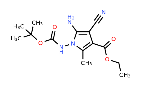 CAS 129378-20-7 | Ethyl 5-amino-1-((tert-butoxycarbonyl)amino)-4-cyano-2-methyl-1H-pyrrole-3-carboxylate