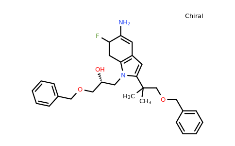 CAS 1294504-67-8 | (2R)-1-{5-amino-2-[1-(benzyloxy)-2-methylpropan-2-yl]-6-fluoro-6,7-dihydro-1H-indol-1-yl}-3-(benzyloxy)propan-2-ol