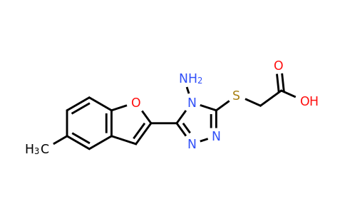 CAS 1304271-30-4 | 2-{[4-amino-5-(5-methyl-1-benzofuran-2-yl)-4H-1,2,4-triazol-3-yl]sulfanyl}acetic acid