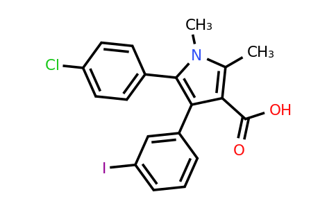 CAS 1305320-66-4 | 5-(4-Chlorophenyl)-4-(3-iodophenyl)-1,2-dimethyl-1H-pyrrole-3-carboxylic acid