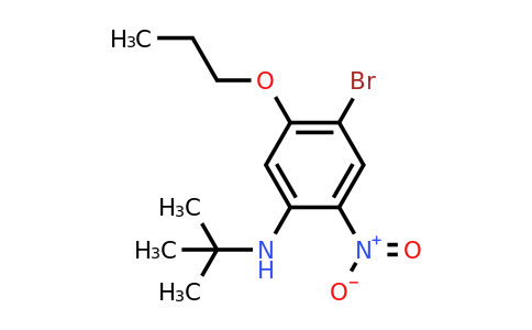 CAS 1305322-90-0 | 4-Bromo-N-(tert-butyl)-2-nitro-5-propoxyaniline