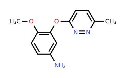 CAS 1306395-61-8 | 4-methoxy-3-[(6-methylpyridazin-3-yl)oxy]aniline