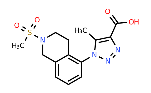 CAS 1306604-91-0 | 1-(2-Methanesulfonyl-1,2,3,4-tetrahydroisoquinolin-5-yl)-5-methyl-1H-1,2,3-triazole-4-carboxylic acid