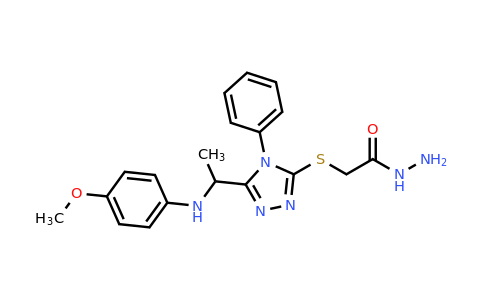 CAS 1306739-37-6 | 2-((5-(1-((4-Methoxyphenyl)amino)ethyl)-4-phenyl-4H-1,2,4-triazol-3-yl)thio)acetohydrazide