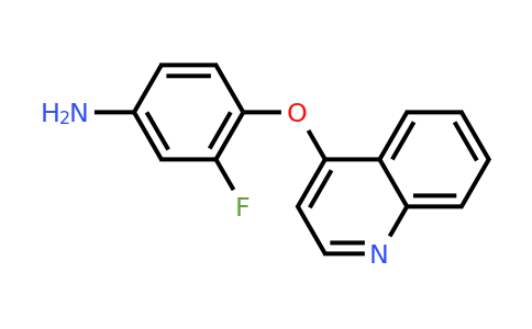 CAS 1308641-96-4 | 3-Fluoro-4-(quinolin-4-yloxy)aniline