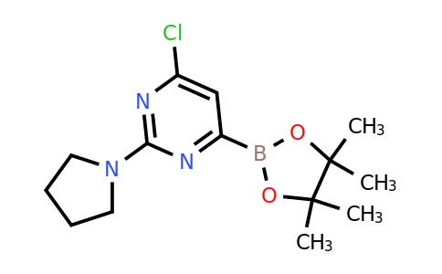 CAS 1310384-39-4 | 2-(Pyrrolidin-1-YL)-6-chloropyrimidine-4-boronic acid pinacol ester