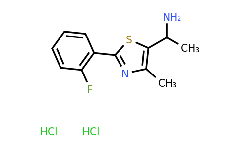 CAS 1311313-82-2 | 1-[2-(2-Fluorophenyl)-4-methyl-1,3-thiazol-5-yl]ethan-1-amine dihydrochloride