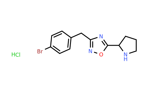 CAS 1311314-80-3 | 3-[(4-Bromophenyl)methyl]-5-(pyrrolidin-2-yl)-1,2,4-oxadiazole hydrochloride