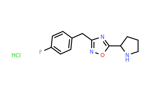 CAS 1311315-96-4 | 3-[(4-Fluorophenyl)methyl]-5-(pyrrolidin-2-yl)-1,2,4-oxadiazole hydrochloride
