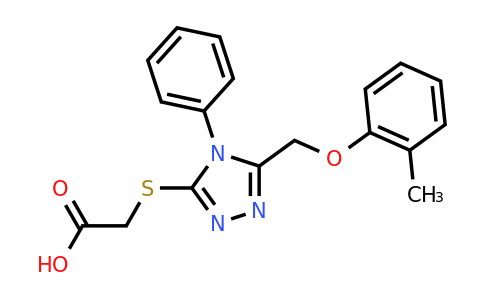 CAS 131142-10-4 | 2-({5-[(2-methylphenoxy)methyl]-4-phenyl-4H-1,2,4-triazol-3-yl}sulfanyl)acetic acid