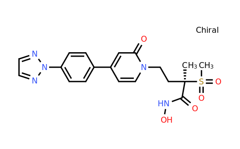 CAS 1312473-81-6 | (2R)-N-hydroxy-2-methanesulfonyl-2-methyl-4-{2-oxo-4-[4-(2H-1,2,3-triazol-2-yl)phenyl]-1,2-dihydropyridin-1-yl}butanamide