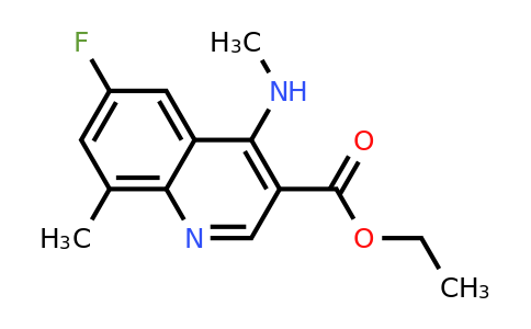 CAS 1315345-16-4 | Ethyl 6-fluoro-8-methyl-4-(methylamino)quinoline-3-carboxylate