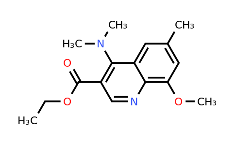 CAS 1315346-83-8 | Ethyl 4-(dimethylamino)-8-methoxy-6-methylquinoline-3-carboxylate