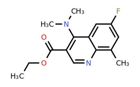 CAS 1315352-33-0 | Ethyl 4-(dimethylamino)-6-fluoro-8-methylquinoline-3-carboxylate