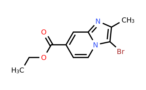 CAS 1315362-89-0 | Ethyl 3-bromo-2-methylimidazo[1,2-a]pyridine-7-carboxylate