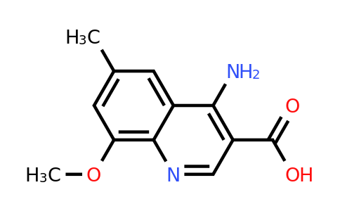 CAS 1315373-31-9 | 4-Amino-8-methoxy-6-methylquinoline-3-carboxylic acid