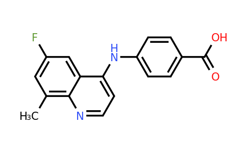 CAS 1315373-71-7 | 4-((6-Fluoro-8-methylquinolin-4-yl)amino)benzoic acid