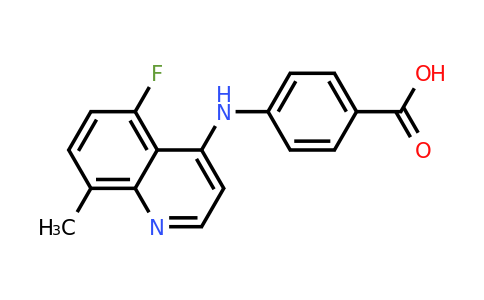CAS 1315374-45-8 | 4-((5-Fluoro-8-methylquinolin-4-yl)amino)benzoic acid
