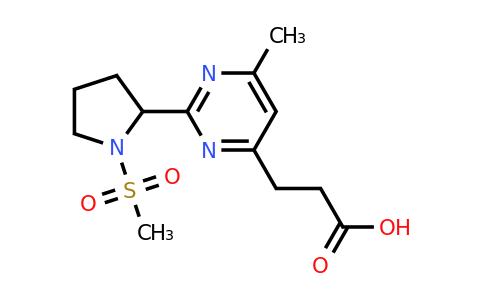 CAS 1316220-90-2 | 3-(6-Methyl-2-(1-(methylsulfonyl)pyrrolidin-2-yl)pyrimidin-4-yl)propanoic acid