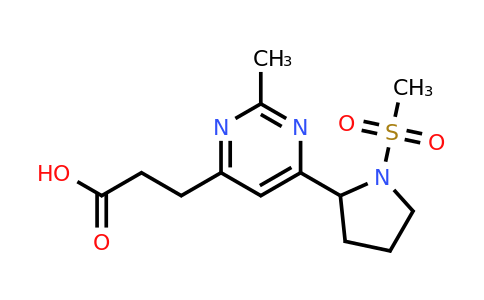 CAS 1316222-10-2 | 3-(2-Methyl-6-(1-(methylsulfonyl)pyrrolidin-2-yl)pyrimidin-4-yl)propanoic acid
