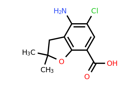 CAS 132976-67-1 | 4-amino-5-chloro-2,2-dimethyl-2,3-dihydro-1-benzofuran-7-carboxylic acid