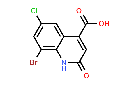 CAS 1330118-80-3 | 8-Bromo-6-chloro-2-oxo-1,2-dihydroquinoline-4-carboxylic acid