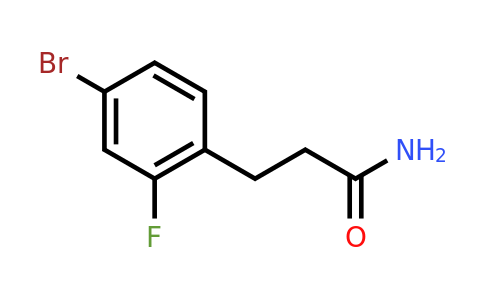 CAS 1330750-25-8 | 3-(4-Bromo-2-fluorophenyl)propanamide