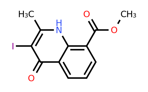 CAS 1330750-90-7 | Methyl 3-iodo-2-methyl-4-oxo-1,4-dihydroquinoline-8-carboxylate