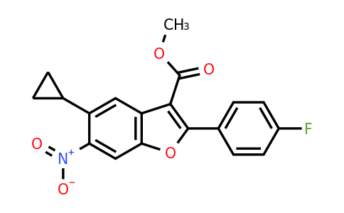 CAS 1331942-97-2 | methyl 5-cyclopropyl-2-(4-fluorophenyl)-6-nitro-1-benzofuran-3-carboxylate