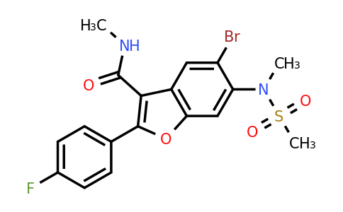 CAS 1333225-20-9 | 5-bromo-2-(4-fluorophenyl)-N-methyl-6-(N-methylmethanesulfonamido)-1-benzofuran-3-carboxamide