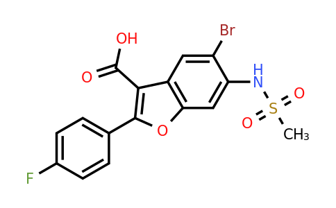 CAS 1333244-32-8 | 5-bromo-2-(4-fluorophenyl)-6-methanesulfonamido-1-benzofuran-3-carboxylic acid