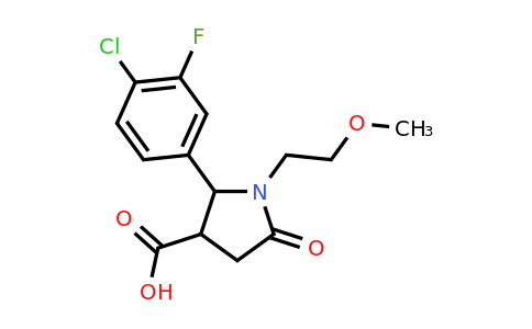 CAS 1333577-80-2 | 2-(4-chloro-3-fluorophenyl)-1-(2-methoxyethyl)-5-oxopyrrolidine-3-carboxylic acid