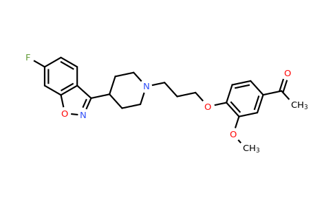 CAS 133454-47-4 | 1-(4-{3-[4-(6-fluoro-1,2-benzoxazol-3-yl)piperidin-1-yl]propoxy}-3-methoxyphenyl)ethan-1-one