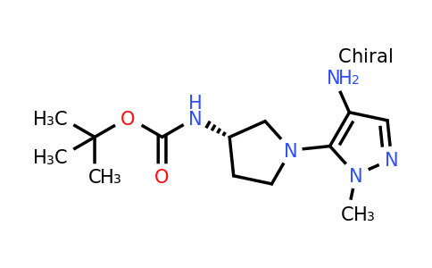 CAS 1338717-87-5 | (S)-tert-Butyl (1-(4-amino-1-methyl-1H-pyrazol-5-yl)pyrrolidin-3-yl)carbamate