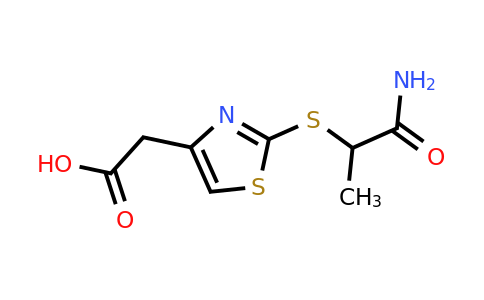 CAS 1339344-80-7 | 2-(2-((1-Amino-1-oxopropan-2-yl)thio)thiazol-4-yl)acetic acid