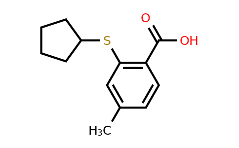 CAS 1340160-17-9 | 2-(cyclopentylsulfanyl)-4-methylbenzoic acid