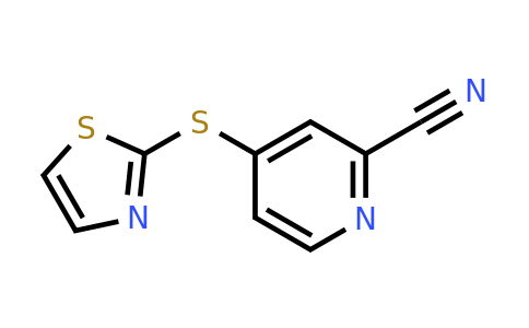 CAS 1340270-68-9 | 4-(1,3-thiazol-2-ylsulfanyl)pyridine-2-carbonitrile