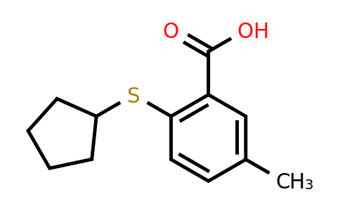 CAS 1340309-75-2 | 2-(cyclopentylsulfanyl)-5-methylbenzoic acid