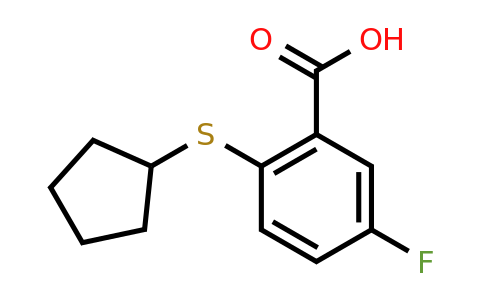 CAS 1340394-73-1 | 2-(cyclopentylsulfanyl)-5-fluorobenzoic acid