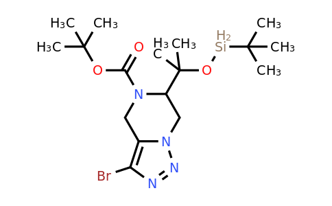 CAS 1341035-98-0 | 3-BRomo-6-(Tert-Butyl-Dimethyl-Silanyloxymethyl)-6,7-Dihydro-4H-[1,2,3]Triazolo[1,5-A]Pyrazine-5-Carboxylic Acid Tert-Butyl Ester