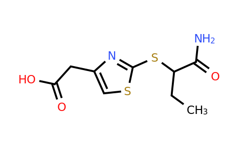 CAS 1341986-86-4 | 2-(2-((1-Amino-1-oxobutan-2-yl)thio)thiazol-4-yl)acetic acid
