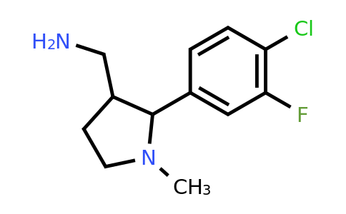 CAS 1342051-10-8 | [2-(4-chloro-3-fluorophenyl)-1-methylpyrrolidin-3-yl]methanamine