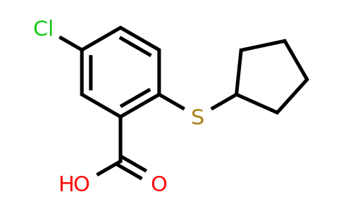 CAS 1342701-58-9 | 5-chloro-2-(cyclopentylsulfanyl)benzoic acid