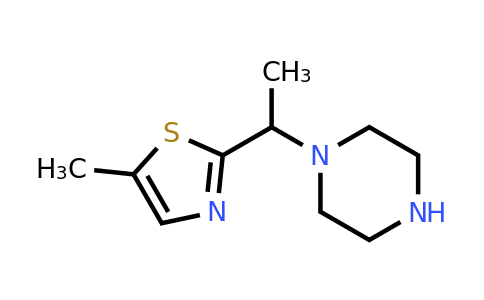 CAS 1342971-69-0 | 1-[1-(5-methyl-1,3-thiazol-2-yl)ethyl]piperazine