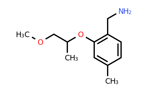 CAS 1343313-05-2 | {2-[(1-methoxypropan-2-yl)oxy]-4-methylphenyl}methanamine