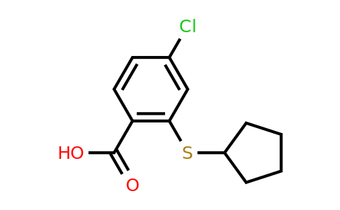 CAS 1343726-37-3 | 4-chloro-2-(cyclopentylsulfanyl)benzoic acid