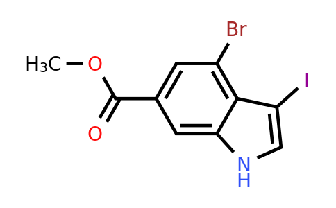 CAS 1352395-09-5 | methyl 4-bromo-3-iodo-1H-indole-6-carboxylate